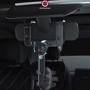 Car Phone Holder Rearview Mirror 360° Rotatable Retractable Phone Mount Universal Car Stand Navigation Bracket TSG