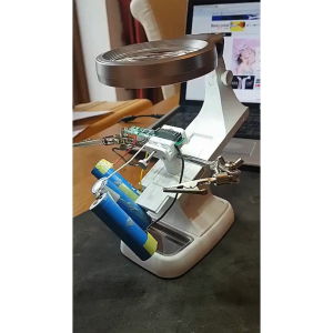 Pegangan Solder Helping Hand LED Dengan Kaca Pembesar Magnifier 3X/4.5X - TH-7023