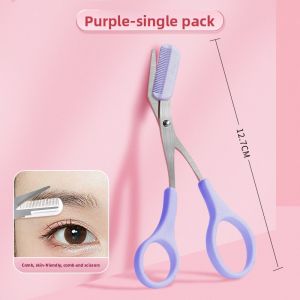 MONLEYTA | Womens Eyebrow Trimming Scissors Set With Comb Professional Tool For Eyebrow Repairing Compact Size Grooming Kit
