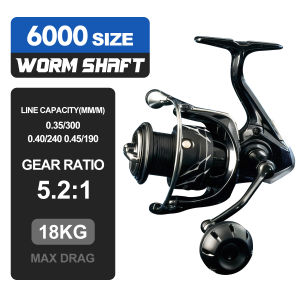 SeaSir | SEASIR Worm Shaft Spinning Reel ultra dense winding Long Cast seawater proof Carbon Washers Freshwater Saltwater Fishing Coil