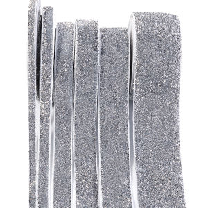 5-10yards 7/10/15/20/25/38mm Single Face Velvet Ribbon Sparkle Glitter Silver Grey Ribbon For Bouquet Present Wrapping Supplies