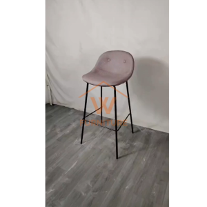 Wfurniture Premium Fabric Bar Chair Modern Kitchen Bar Chair Counter High Chair Kerusi Tinggi