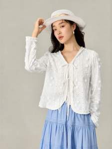 INMAN | Embroidered Laced Cotton Blouse