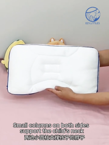 EZYLITTLES Children Neck Support Comfort Pillow for 1-8 Years old Baby Kids Sleeping Cotton Head Pillow Soft Cool Sleep