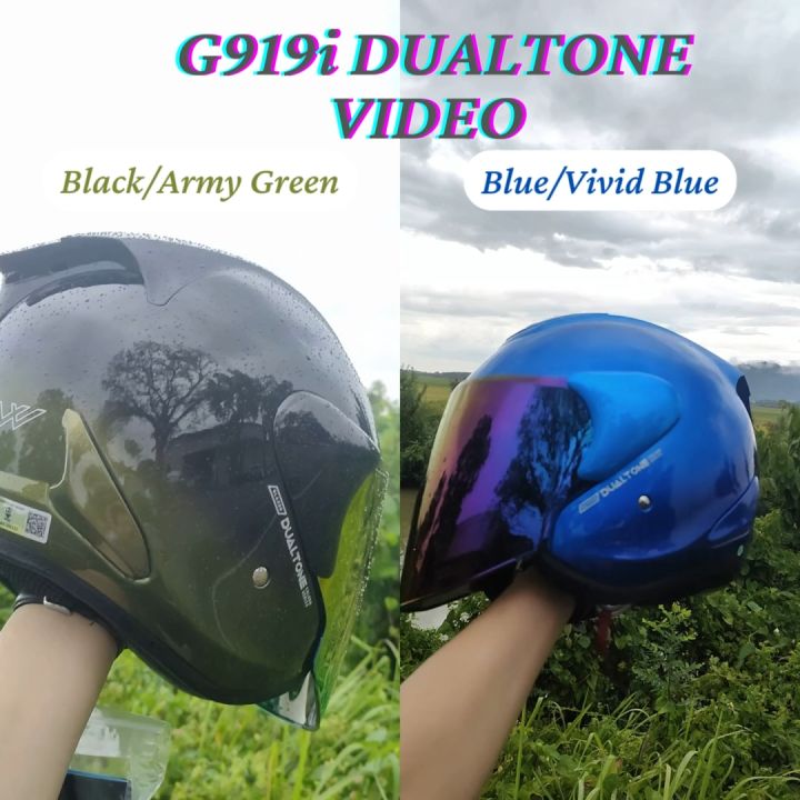 Gracshaw G919i Glazzo Dualtone Helmet Motorcycle Topi Keledar
