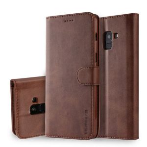 Flip Kulit SAMSUNG A9 A8 Star A8+ A6 A6+ Plus J8 A7 2017 Leather Case Sarung Dompet Kancing Casing Wallet Book Cover Shockproof Slot Card Standing