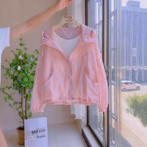 YIQINGDAI | Áo Thun Thời Trang Chống Nắng Có Mũ Kèm Đôi Đường Kéo