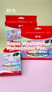 M&G Box Set Super Washable Watercolour Pen 6 12 24 Colours - Adorable Design/ Vibrant Colours/ Super Washable Ink | ACP901HK ACP901HL ACP901HM