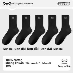 Tất ngắn nam MiiOW vải cotton kháng khuẩn thấm hút mồ hôi