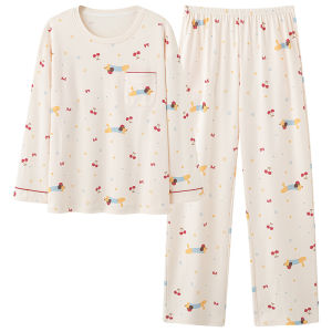 Bộ đồ ngủ MiiOW cho nữ làm bằng cotton thoải mái thoáng khí họa tiết hoạt hình