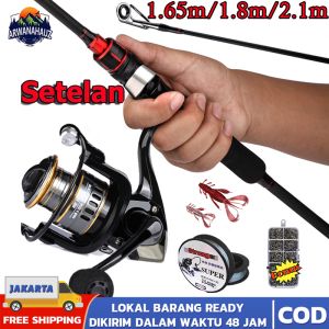 Set Joran dan Gulungan Pancing /Set Alat Pancing Murah Pancing 1 Set Murah Dan Kuat 2 Bagian Pancing Dengan Gulungan 12BB 5.2:1 /Set Joran Pancing Carbon Fiber Spinning Fishing Rod 1.65-2.1M /Reel Pancing Gulungan Pancing Pancingan Set Max Drag 12kg
