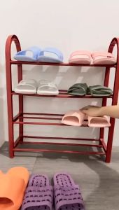 Rak Sepatu Sandal 4 Susun Rak 4 Tingkat Serbaguna TEBAL AWET Rak Sepatu Sandal 4 Tingkat Penyimpanan Multifungsi Bahan Plastik