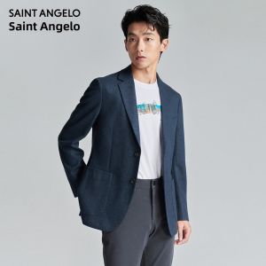 Autumn New Business Casual Sport Solid Color Texture Mens Blazer