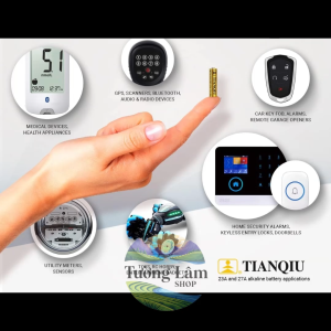 Pin Kiềm Tianqiu A27 (12V) Bền Bỉ -Nguồn cấp mạnh mẽ cho Remote Báo động xe hơi Khóa cửa không dây