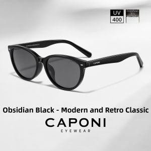 CAPONI | Women Cat Eye Sunglasses UV420 Protection Polarized Round Face New Design High-end