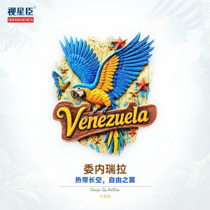 Magnetic 3D Blue And Yellow Parrot Fridge Magnet Travel Souvenir Home Decoration Stick on Refrigerator from China Mainland