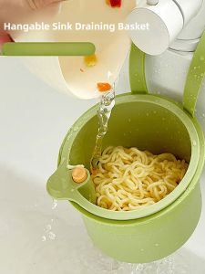 Hanging Kitchen Sink Strainer Basket Food Residue Filter Fruit Washing Drain Basket Household Kitchen Sink Accessories
