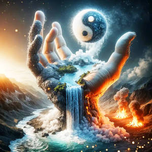 Huacan Kim Cương Khảm Full Tròn Vuông Tranh Thác Nước Taichi Phong Cảnh Nghệ Thuật Treo Tường Trang Trí Tranh Gắn Đá Bộ Phong Cách Mỹ Nhựa