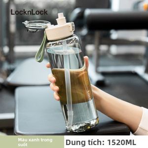 LocknLock | Cốc Thể Thao Dài Có Cân Nước và Ống Hút