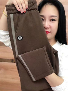 Spring 2024 New Arrival Air Surface Cotton Womens Pants High-Grade Fashionable Casual Pants Easiest for Match Slimming and Fashionable Slim-Fit Straight-Leg Pants