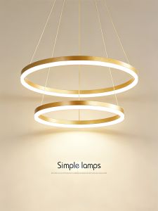 Easy Install Double Ring Chandelier Modern Simple
