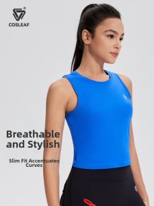 COSLEAF | Elegant Slimming Sleeveless Sports Top for Fitness and Running