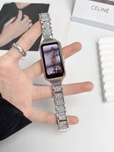 Diamond Bling Strap for Huawei Band 11 11Pro 10 9 8 Bracelet Metal for Huawei band 11/11Pro/10/9/8 Wristband Correa Accessories