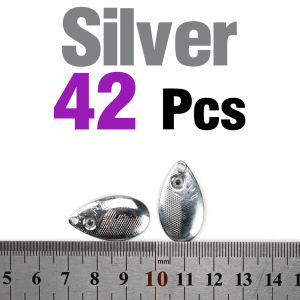 42Pcs Colorful Metal Fishing Spoon Blade 28mm 3D Fish Eye Artificial Hard Lure Sequins Spinner Bait For Freshwater Saltwater