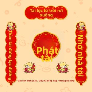 7o | Cặp Liễn Mini Chúc Tết Dán Cho Nhà Thú Cưng
