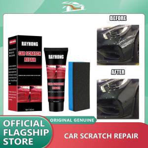 Rayhong น้ำยาลบรอยขีดข่วนดูแลขัดสีครีมขี้ผึ้ง60มล. เครื่องมือทำความสะอาดรถรอยขีดข่วนรถยนต์สีสำหรับบำรุงผิวกายผสมสารขัดเงาคุณภาพสูงแว๊กซ์สำหรับบำรุงรถยนต์