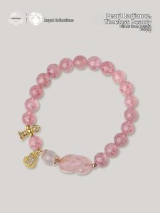 POTALA PALACE | Female Strawberry Quartz and Moonstone Hand Chain