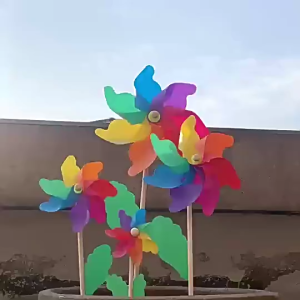 5pcs Kincir Angin Laser 7 Petal: Aksesoris Dekorasi Ruangan Ramah Lingkungan