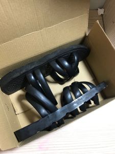 Dép nam cao su cao cấpđế dày dốc khứa mặt trống trơn