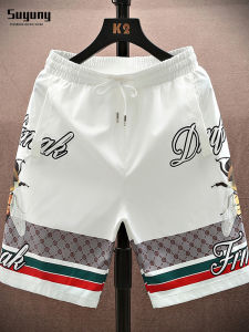 กางเกงขาสั้นผ้าไหมน้ำแข็งลำลองสำหรับผู้ชาย ทรงตรง ทรงบาง ทรงเข้ารูป ทรงชายหาด กางเกงขายาวห้าส่วน ทรงลำลอง