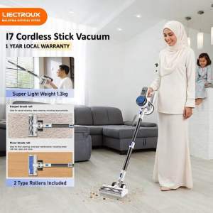 [𝐑𝐄𝐀𝐃𝐘 𝐒𝐓𝐎𝐂𝐊 | 𝐆𝐑𝐄𝐀𝐓 𝐏𝐄𝐑𝐅𝐎𝐑𝐌𝐀𝐍𝐂𝐄] LIECTROUX I7 REAL 22000PA POWERFUL SUCTION Wireless Vacuum Cleaner Portable LED Headlight & Display 30min Working Time Big Brush Heads Two Roller Brush