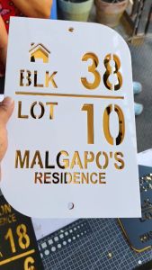 Laser cut House/Business Plate Number/signage/marker acrylic