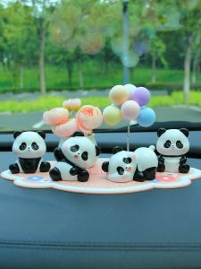 Cute Cartoon Panda Car Decorations Creative High-end Automobile Dashboard Accessories Personalized Girls Car Interior Decor