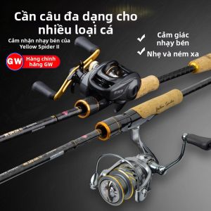 Cần câu GW Yellow Spider II sợi carbon độ cứng ML có thể ném xa