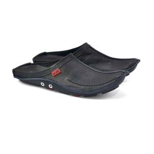 Java Seven HJD 819 - Sepatu Sandal Kulit Pria | Bustong Casual Warna Hitam