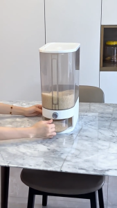 Newyorkbigsale  ถังใส่ข้าวสาร กล่องเก็บข้าวสาร แบบกดได้ จุได้ 5 กก. No.Y2333