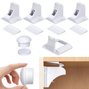 New Models Child Safety Magnetic Cabinet Locks Baby Proofing Magnetic Drawer Locks with Adhesive Baby Safety Cabinet Locks