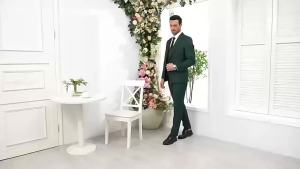 Elegant 3 Piece Jacquard Men Wedding Suits Shawl Lapel Blazer Vest Pants Set Slim Fit Groom Tuxedos Costume Homme For Party Prom