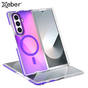 Discolour Metal Lens for MagSafe Magnetic Shockproof Phone Case For Samsung Galaxy Z Fold 8 7 Z Fold 6 Wireless Charging Cover