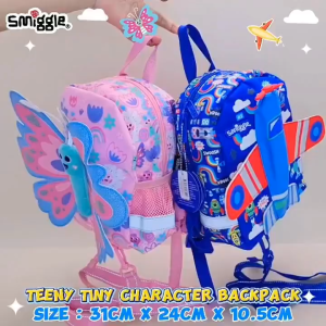 Backpack With Detachable Rein Strap/ ransel paud tiny dengan tali pengaman 5034