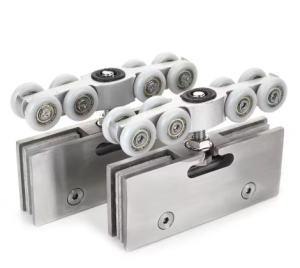 2pcs 304 Stainless Steel Glass Hanging Wheels 90KG Glass Sliding Door Rollers Bedroom Meeting Room Wardrobe Door Roller Wheels