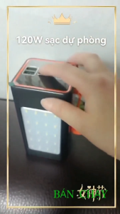 Sạc dự phòng 90000mAh sạc nhanh 120W pin PD20W dung lượng lớn có dây cắm nhiều điện thoại