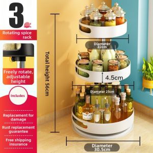 Rotary Round Seasoning Storage Rack