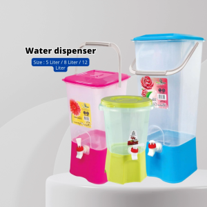 YU Kitchenware Plastic Water Dispenser with stand / Beverage Dispenser /Juice Dispenser / Plastic Tea Bucket Jug