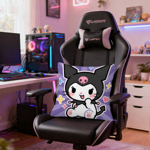 Sanrio | Kuromi Sanrio Dễ Thương Gối In Hình Hai Mặt Sang Trọng Ngắn Nhà Có Thể Giặt Bằng Máy Đệm Cho Mùa Đông Ấm Áp 1PC