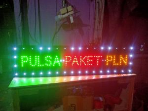LED sign pulsa paket pln